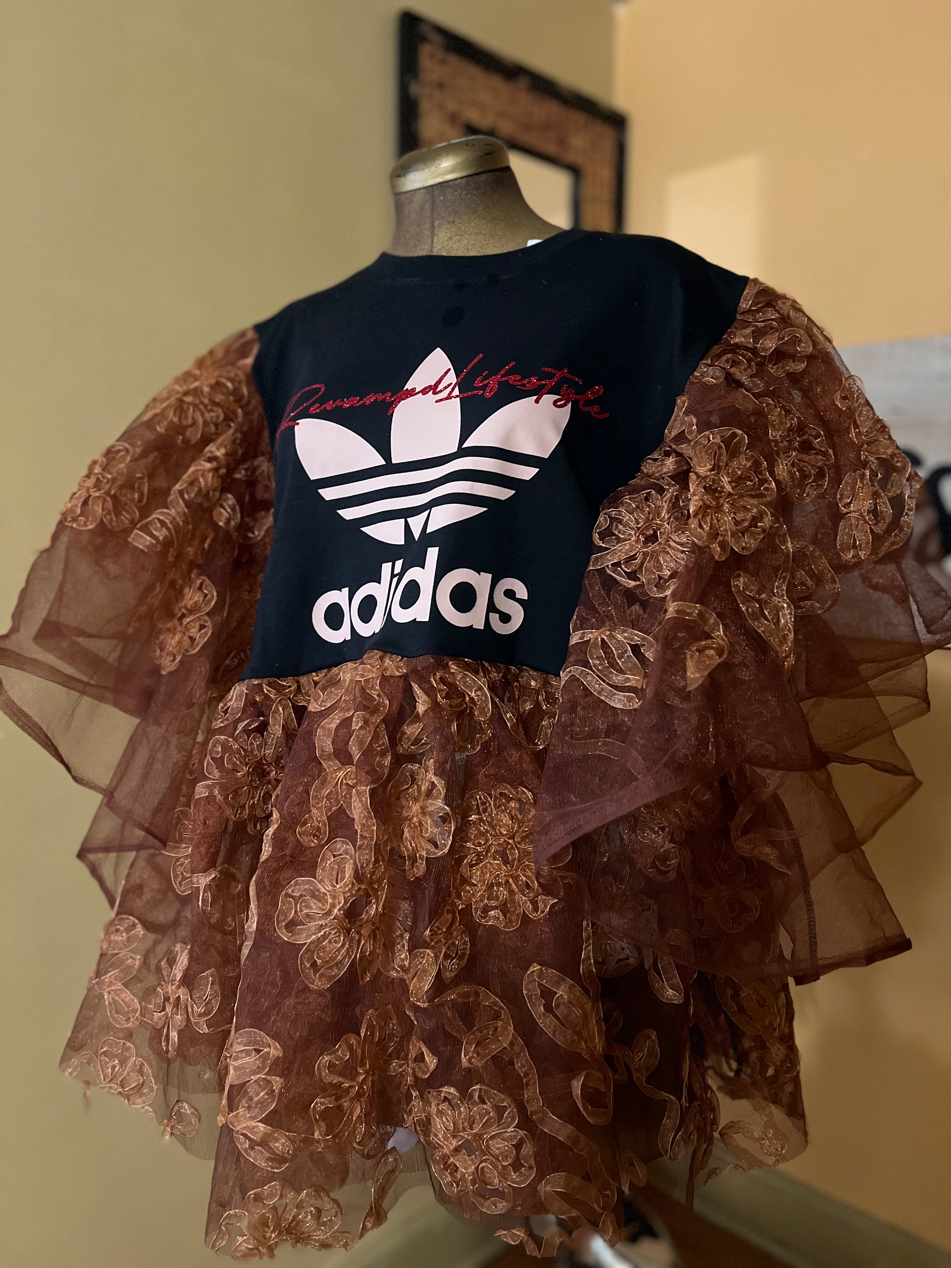 Revampd Adida peplum Top/Dress