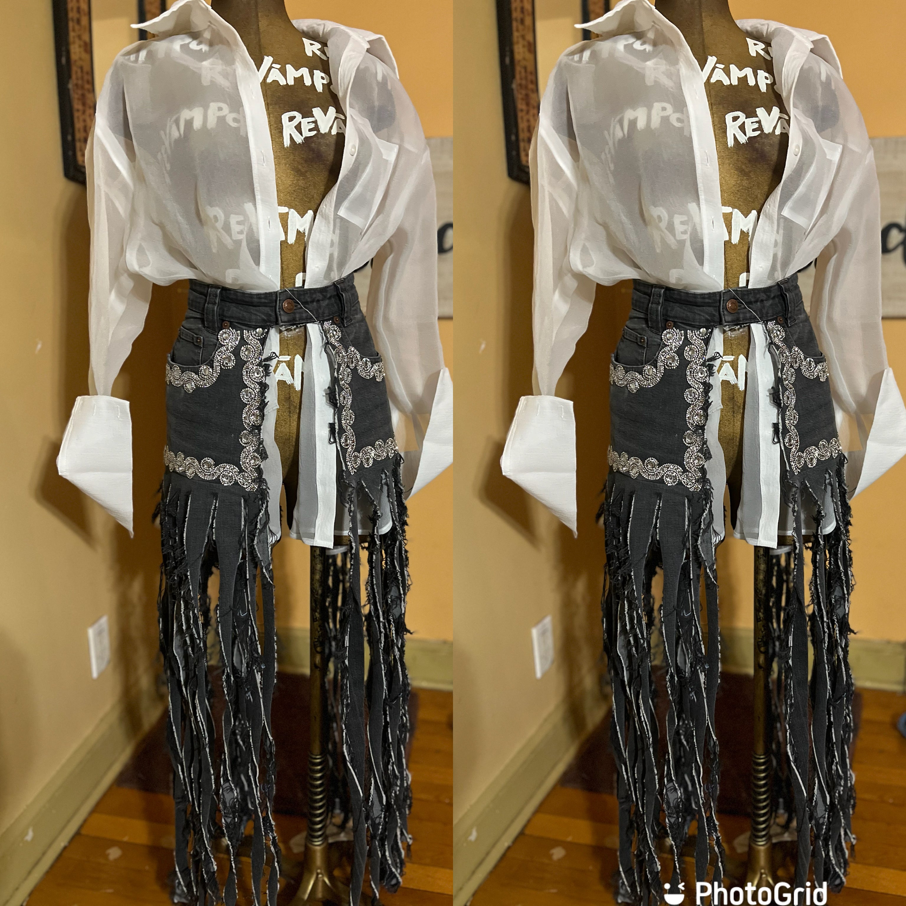 Denim belt