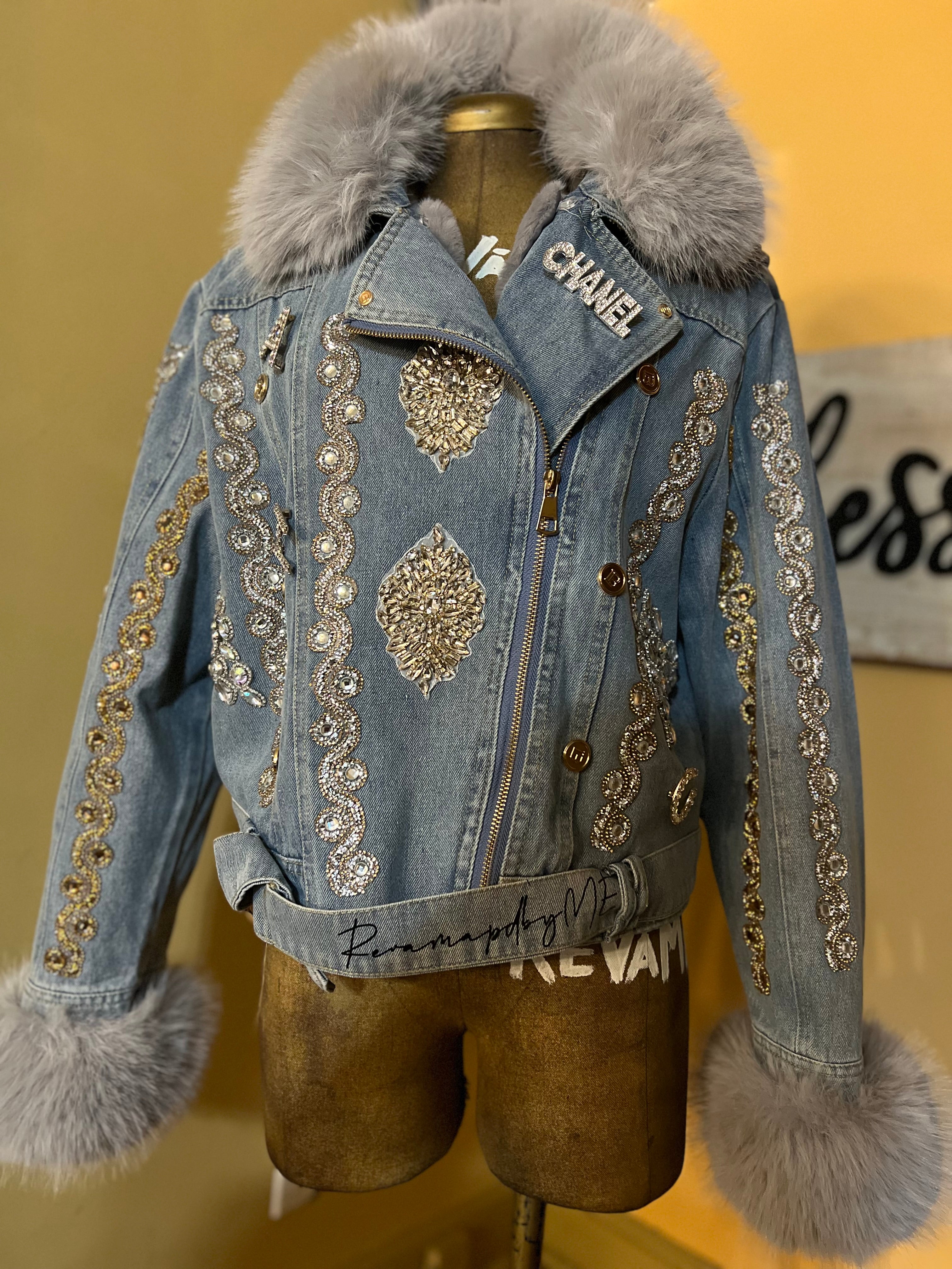 Revampd Denim Fuax Gur Jacket