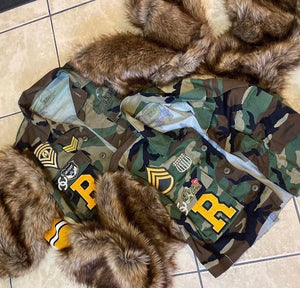 Camo Faux Fur Jacket